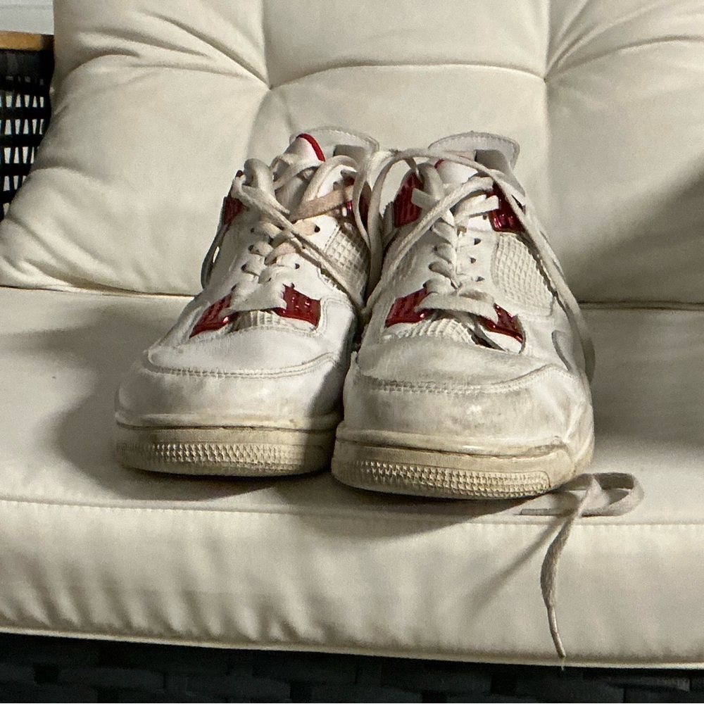 Nike Air Jordans White with Red Accents Size 11